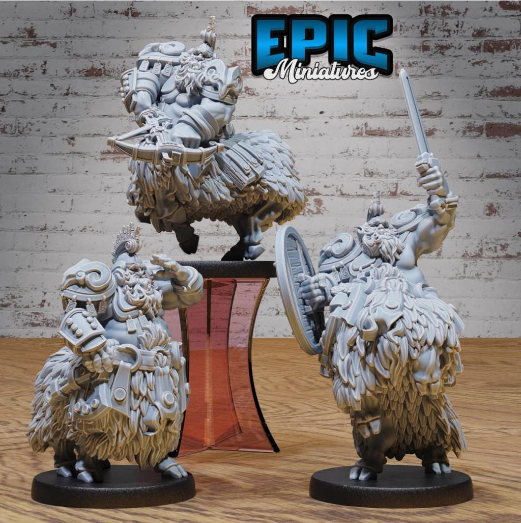 Goat Centaur Set of 3 DND miniatures group photo Dwarf Army Pack