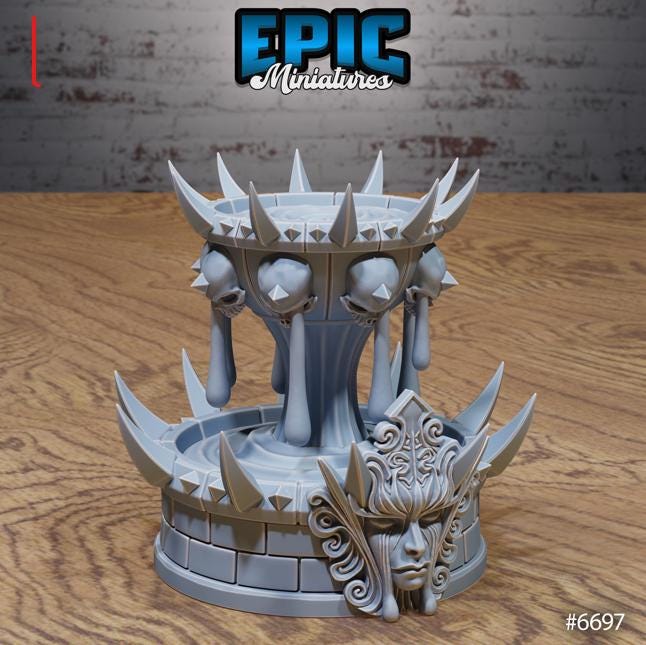 Lich Crypt Environment Option #6697 front DND miniature Lich Lords Crypt 16k resin