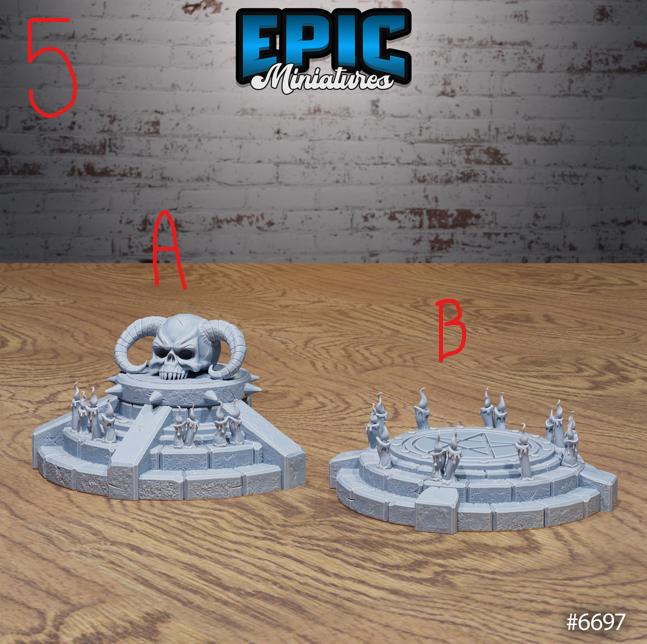 Lich Crypt Environment Option 5 A front DND miniature Lich Lords Crypt 16k resin