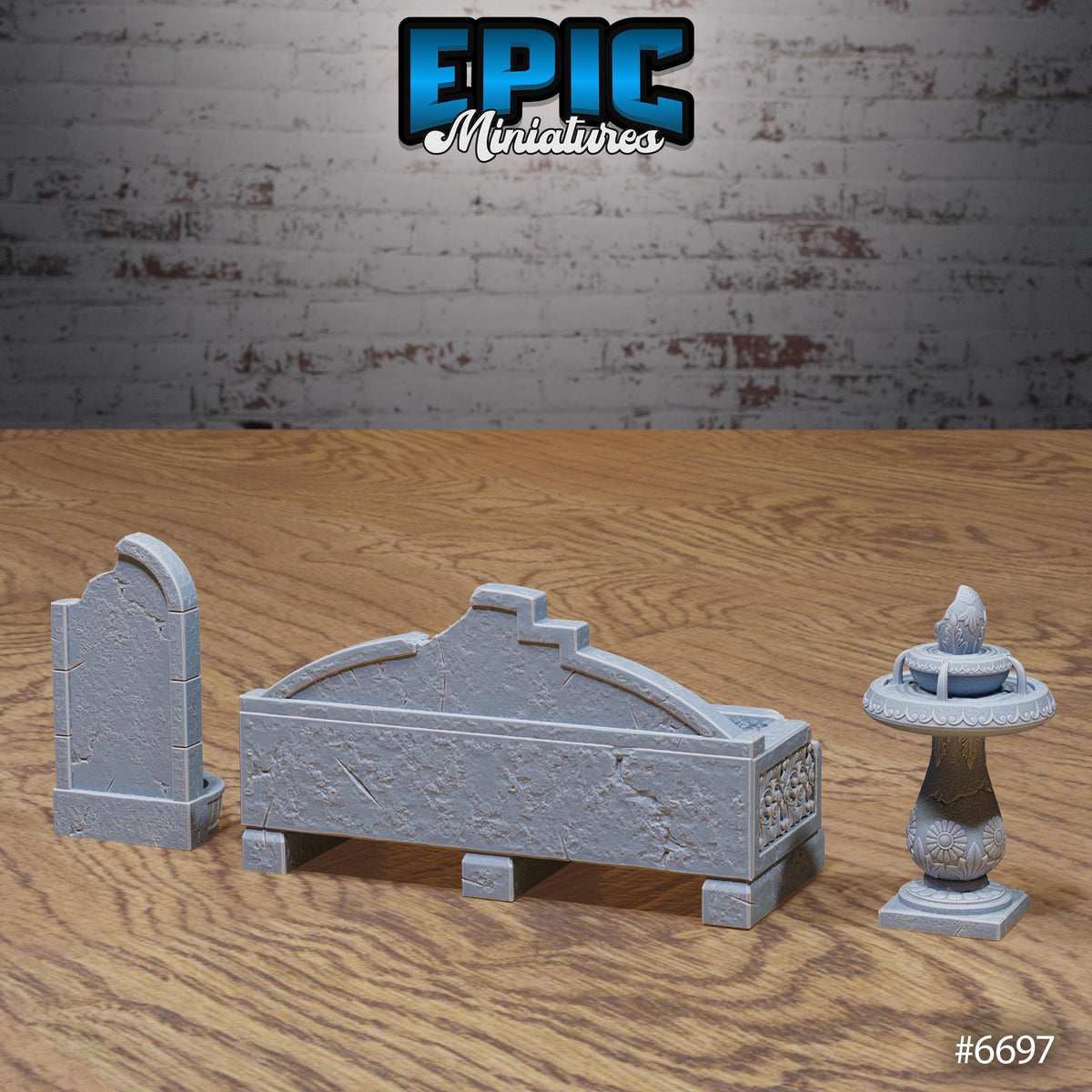 Lich Crypt Environment Option 4 A front DND miniature Lich Lords Crypt 16k resin
