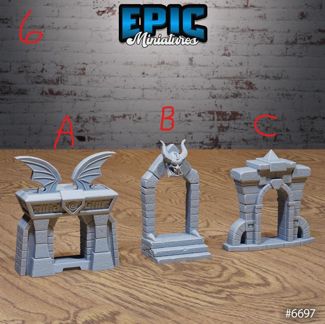 Lich Crypt Environment Option 6 A front DND miniature Lich Lords Crypt 16k resin