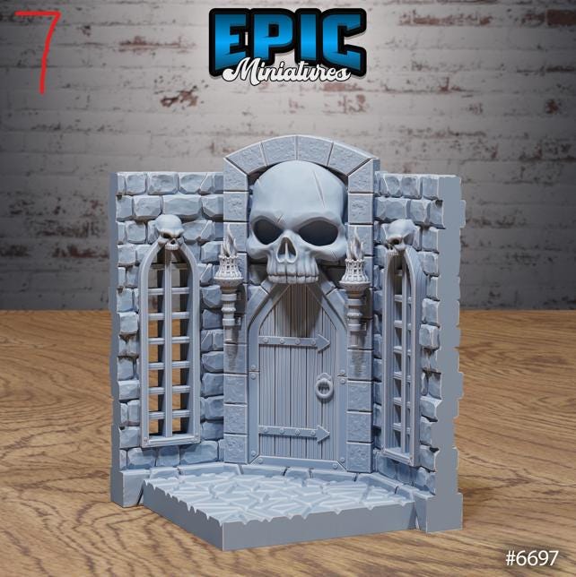 Lich Crypt Environment Option 6 C front DND miniature Lich Lords Crypt 16k resin