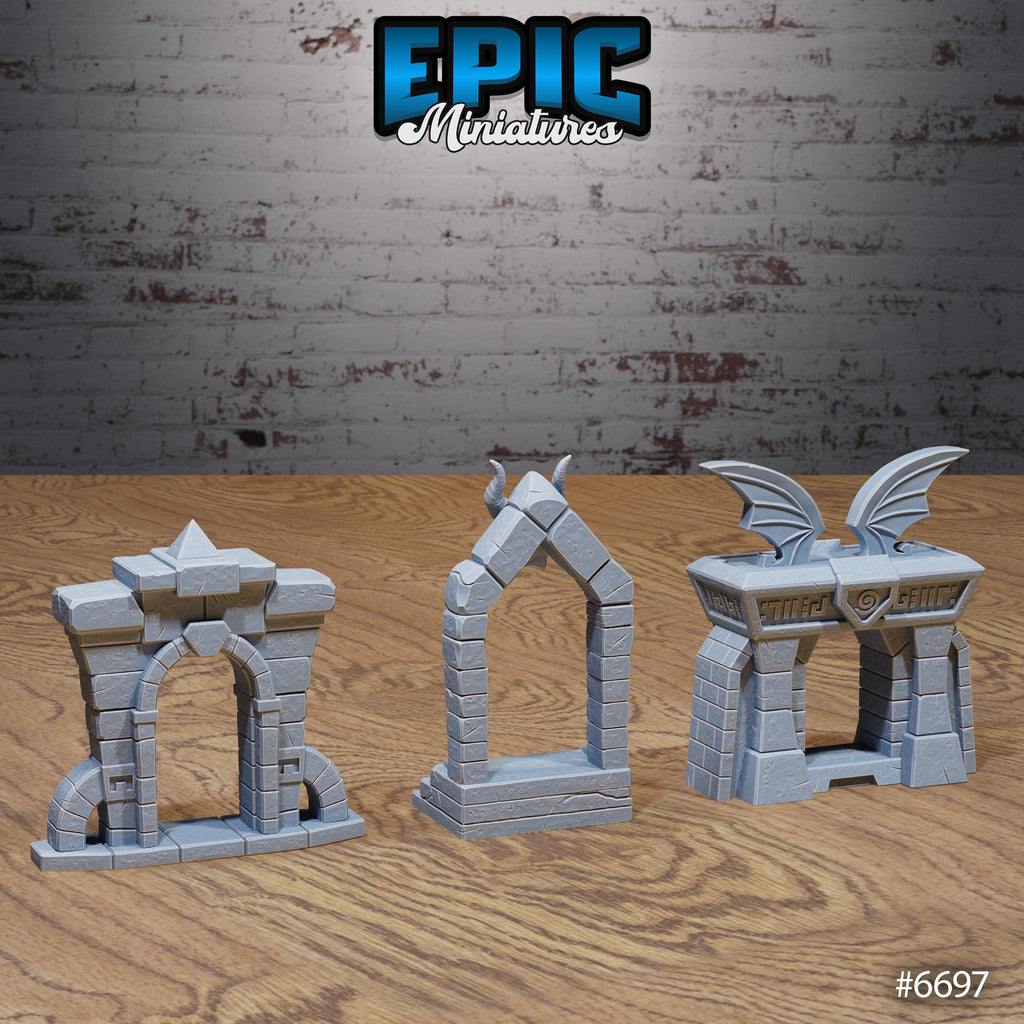 Lich Crypt Environment Option 6 B front DND miniature Lich Lords Crypt 16k resin