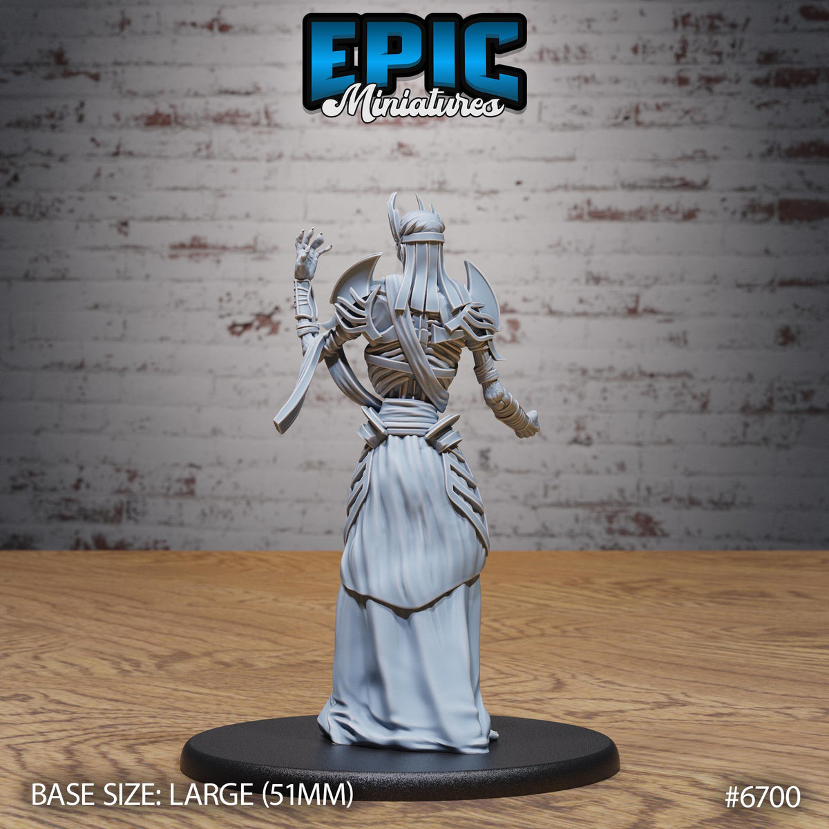 Vecna Option #6700 back DND miniature Lich Lords Crypt 16k resin