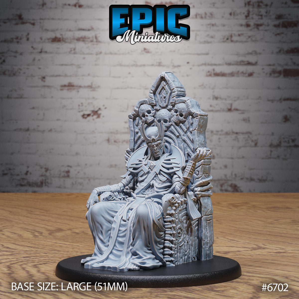 Vecna Option #6702 front DND miniature Lich Lords Crypt 16k resin