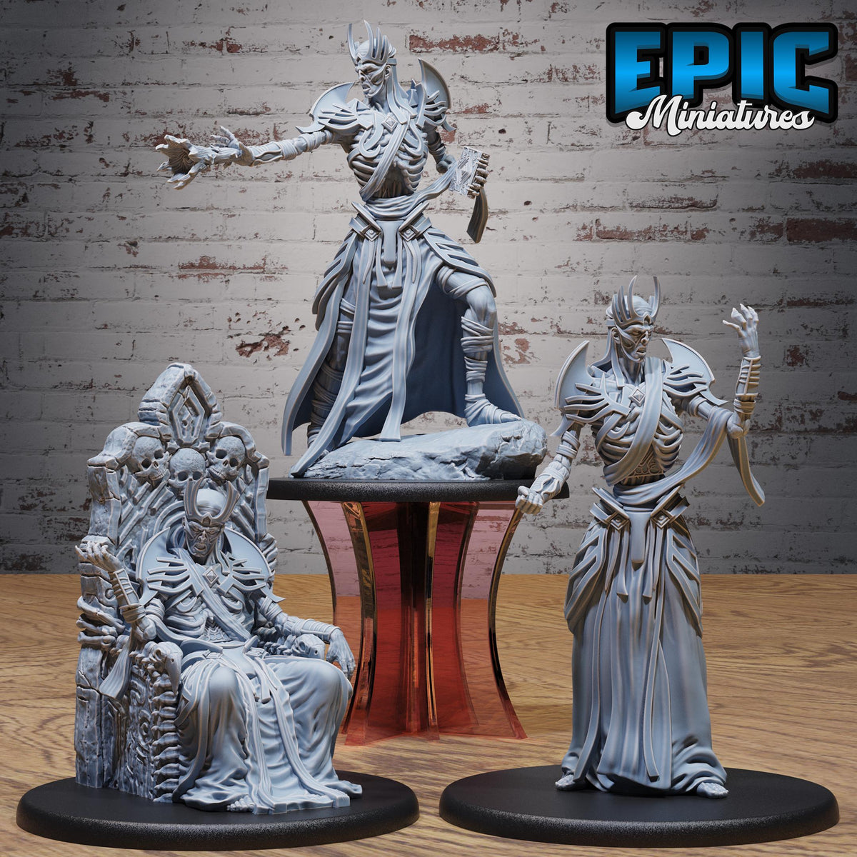 Vecna Set of 3 DND miniatures group photo Lich Lords Crypt
