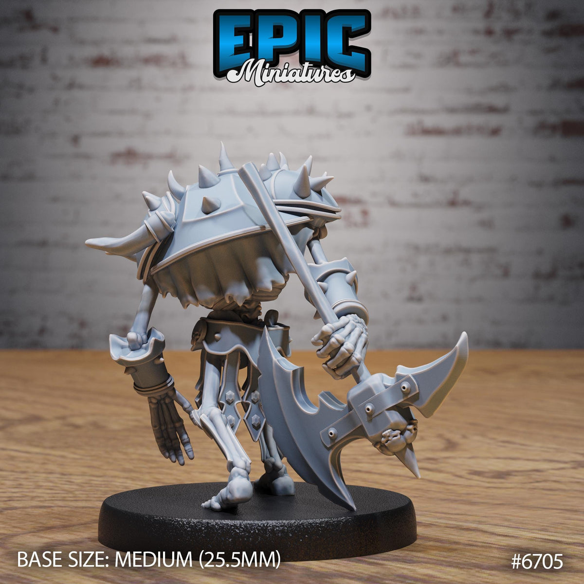 Evil Skeleton Option #6705 back DND miniature Lich Lords Crypt 16k resin