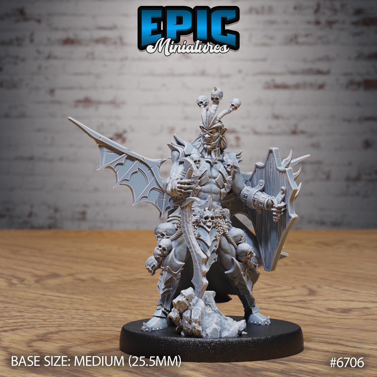 Necro Orc Option #6706 front DND miniature Lich Lords Crypt 16k resin