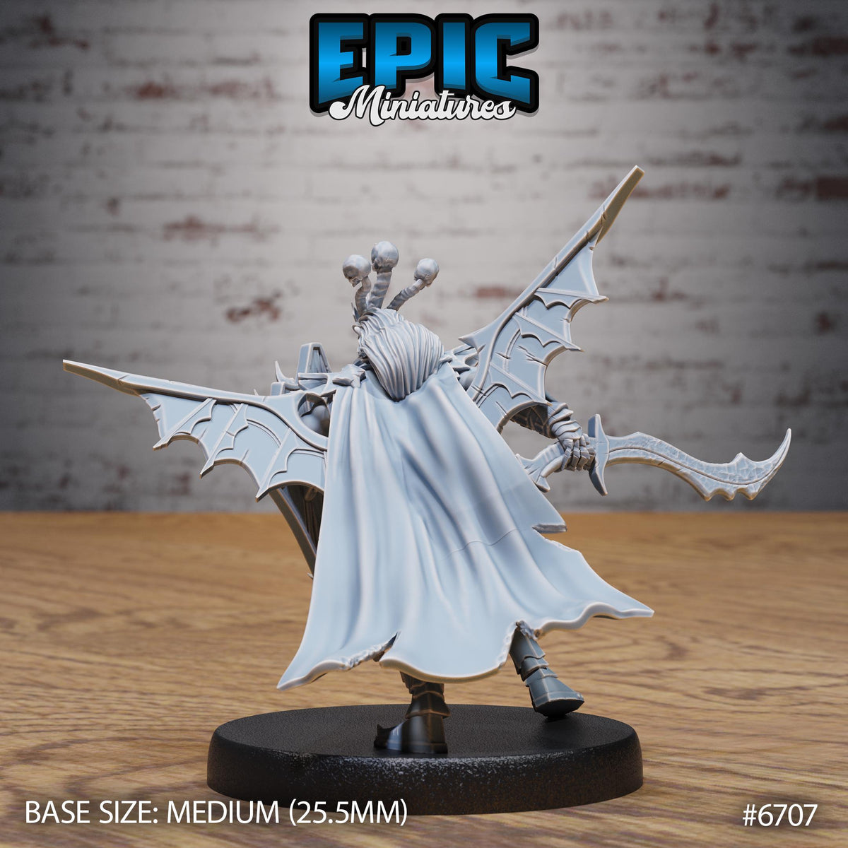 Necro Orc Option #6707 back DND miniature Lich Lords Crypt 16k resin