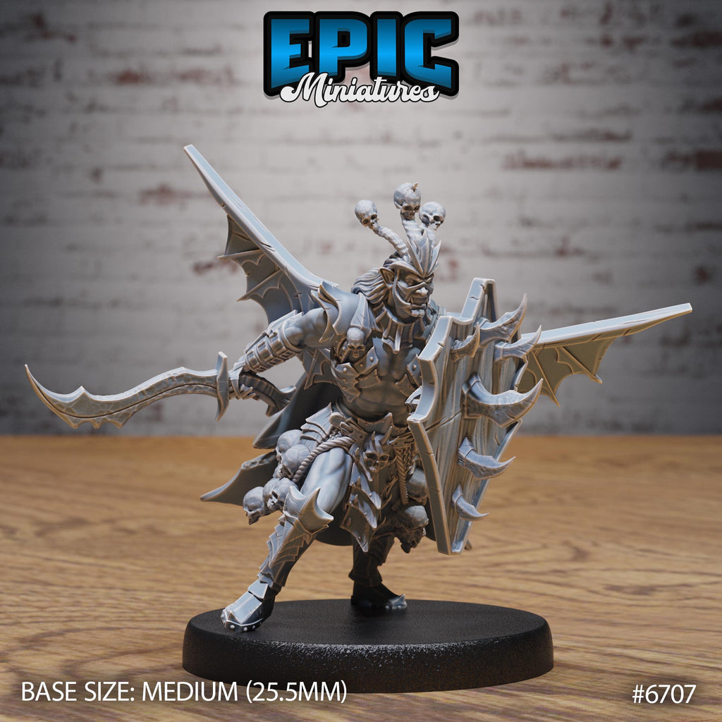 Necro Orc Option #6707 front DND miniature Lich Lords Crypt 16k resin