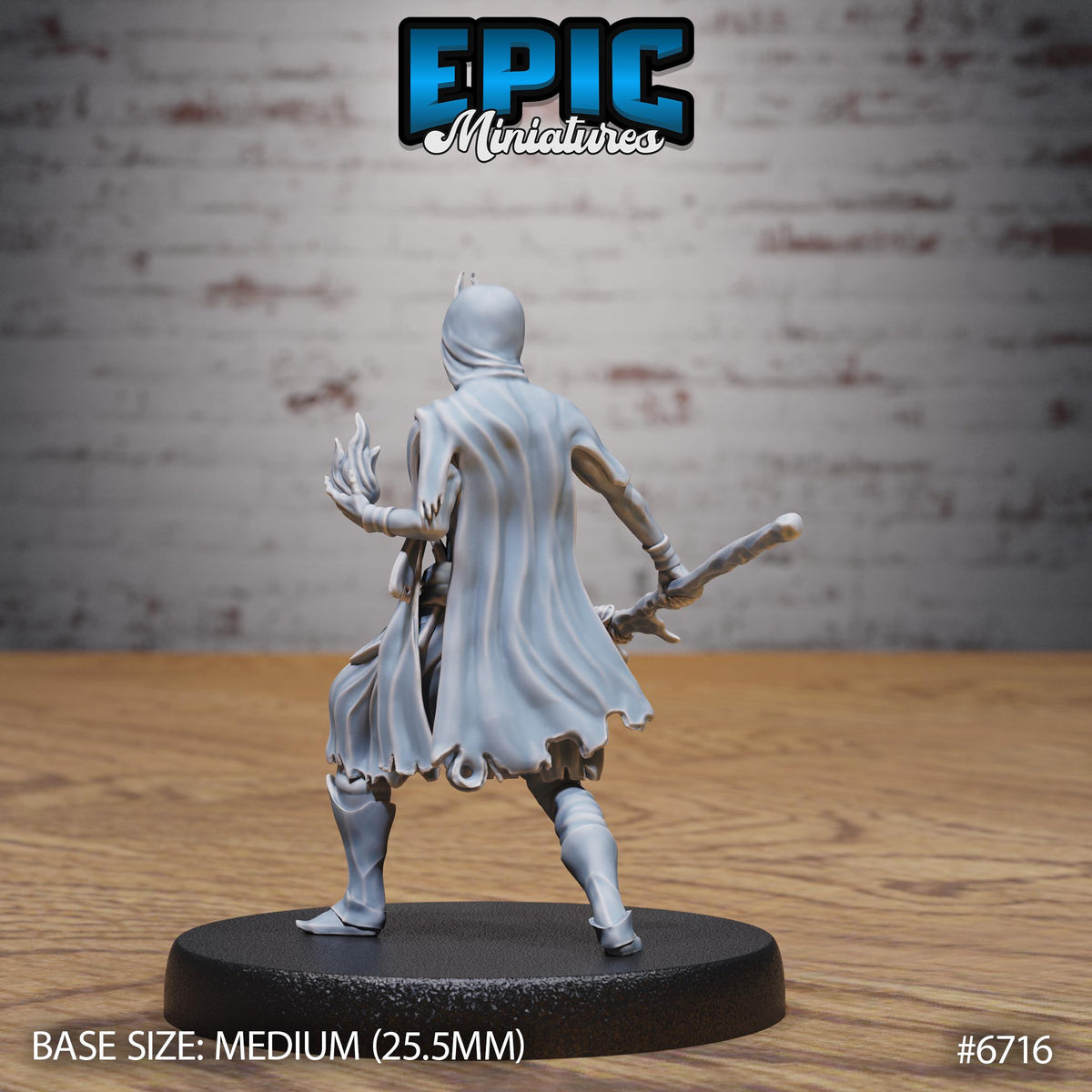 Novice Lich Option #6716 back DND miniature Lich Lords Crypt 16k resin