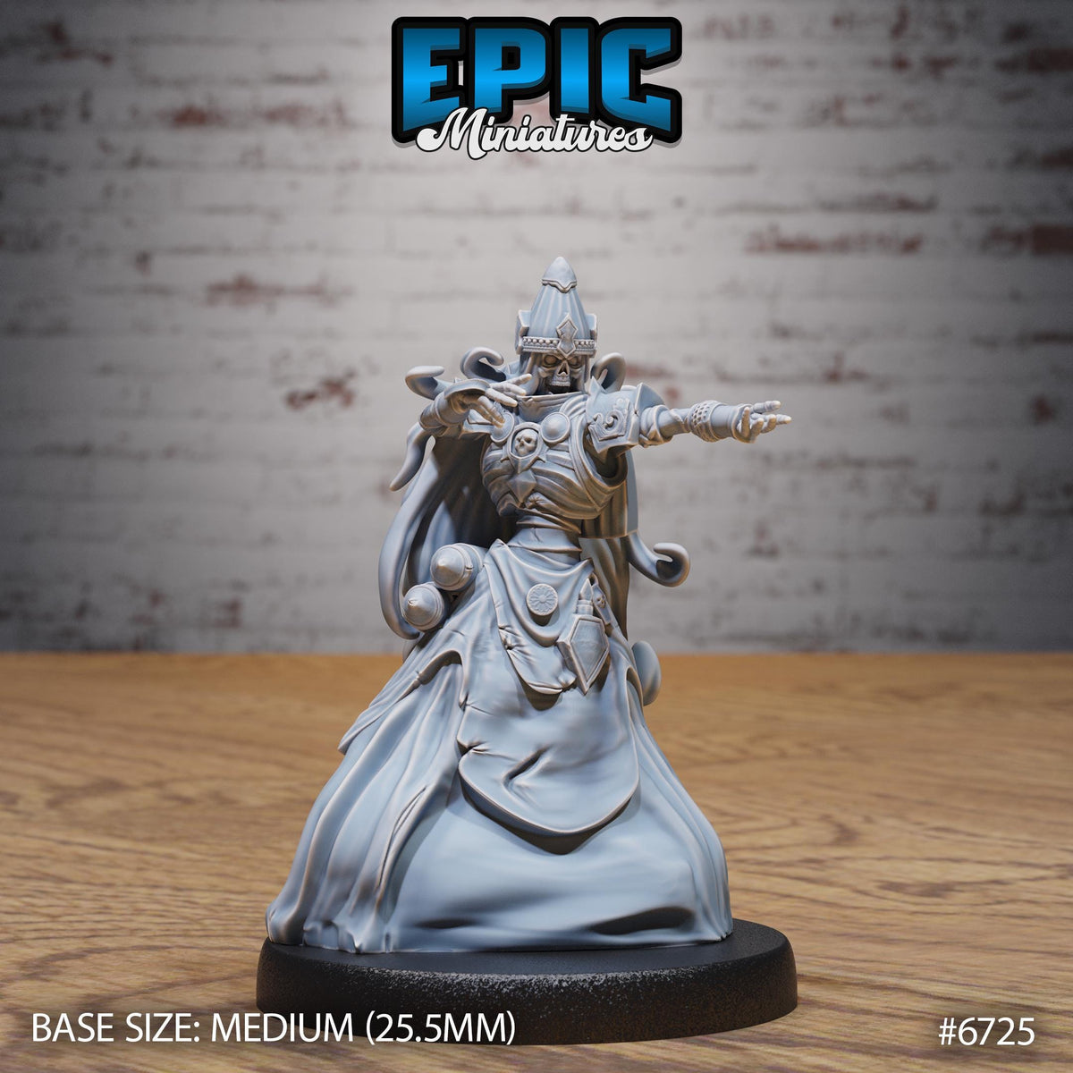Experienced Lich Option #6725 front DND miniature Lich Lords Crypt 16k resin
