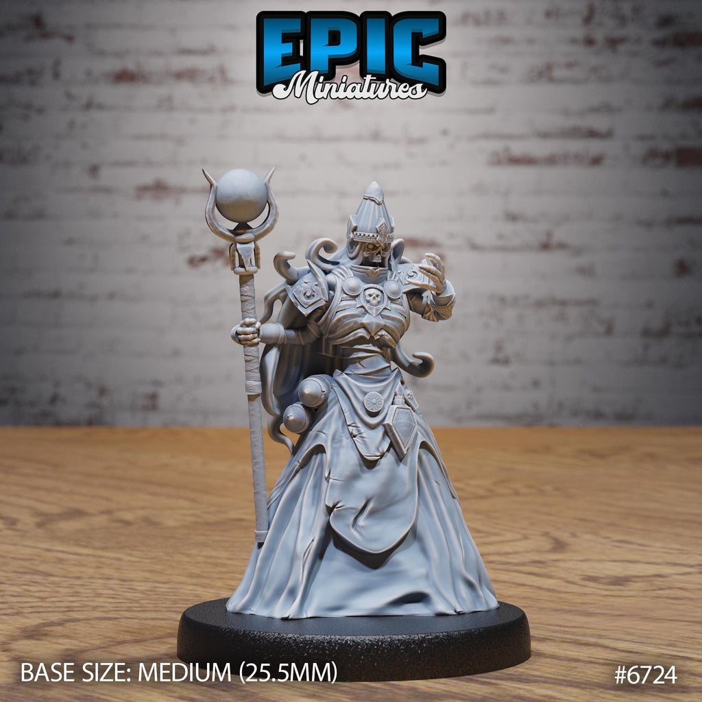 Experienced Lich Option #6724 front DND miniature Lich Lords Crypt 16k resin