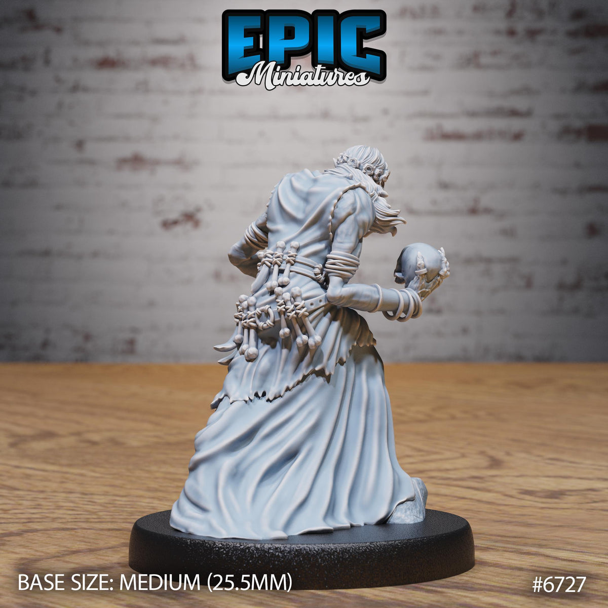 Ghoul Gravecaller Option #6727 back DND miniature Lich Lords Crypt 16k resin