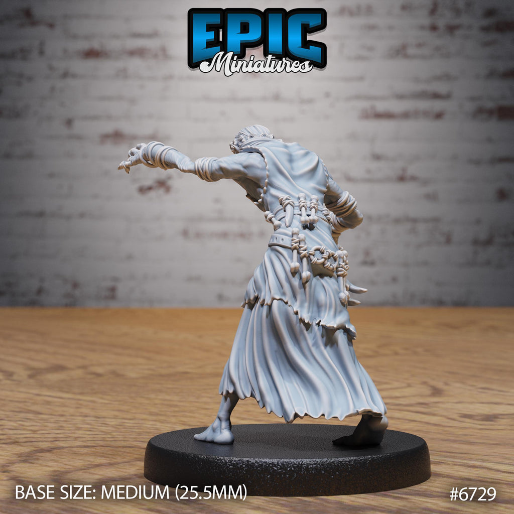 Ghoul Gravecaller Option #6729 back DND miniature Lich Lords Crypt 16k resin