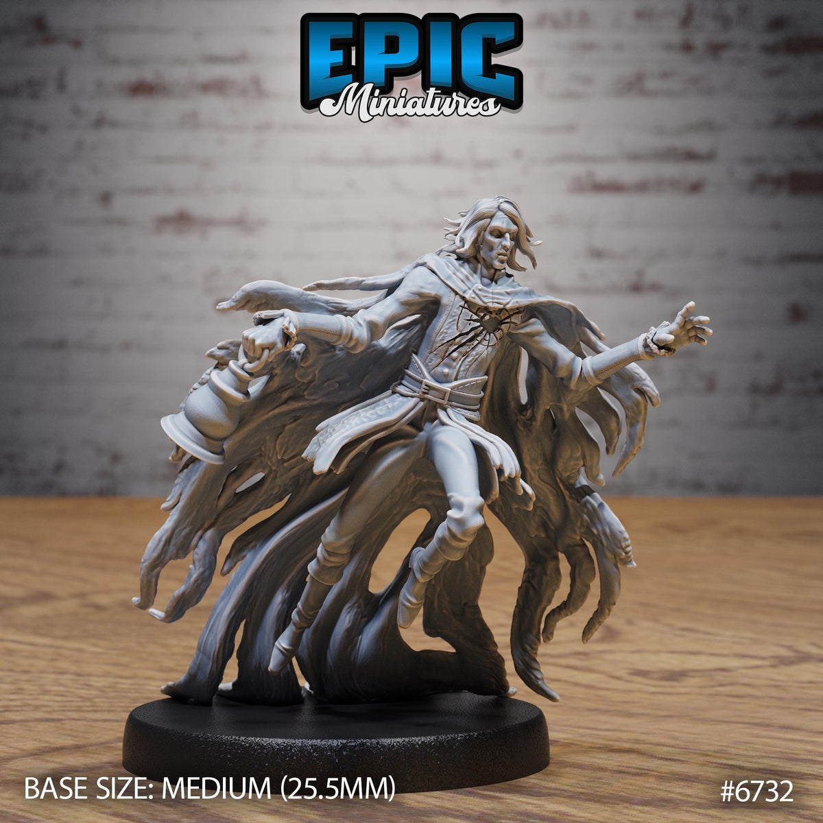 Shattered Ghost Option #6732 front DND miniature Lich Lords Crypt 16k resin