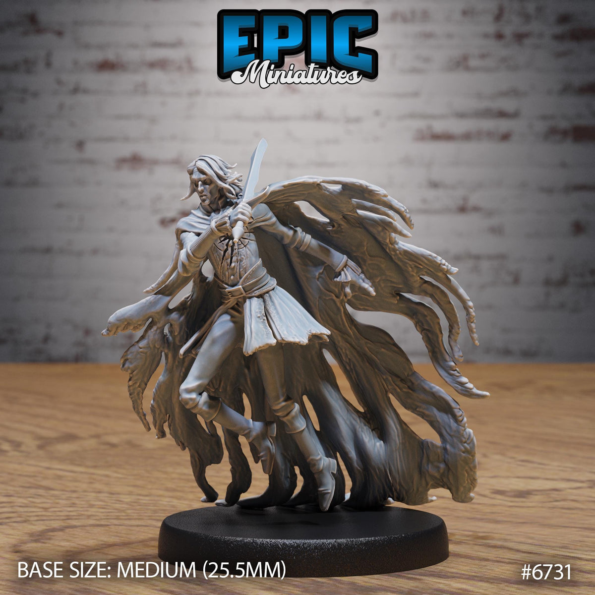 Shattered Ghost Option #6731 front DND miniature Lich Lords Crypt 16k resin