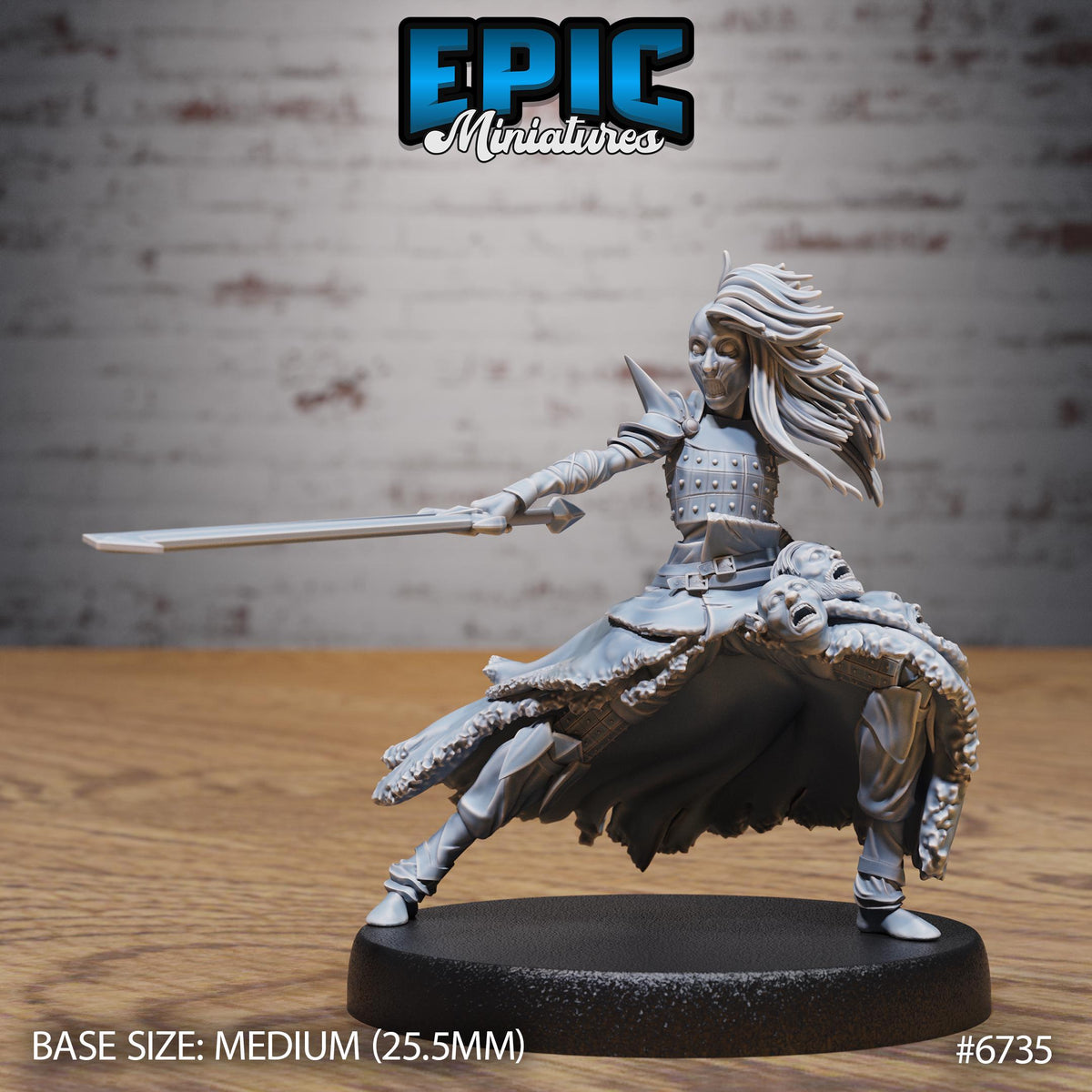 Revenant Headhunter Option #6735 front DND miniature Lich Lords Crypt 16k resin
