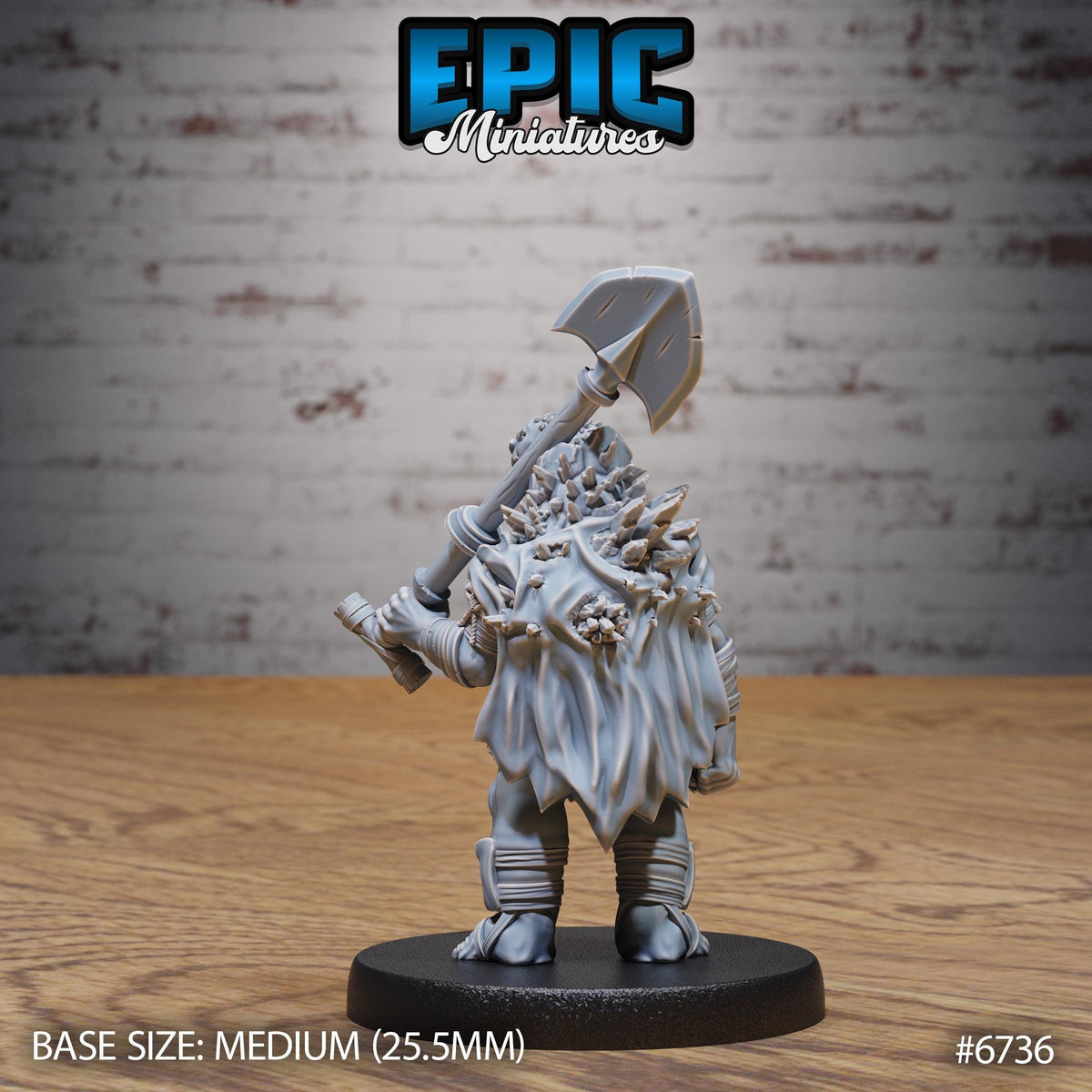 Turtlefolk Grave Robber Option #6736 back DND miniature Lich Lords Crypt 16k resin