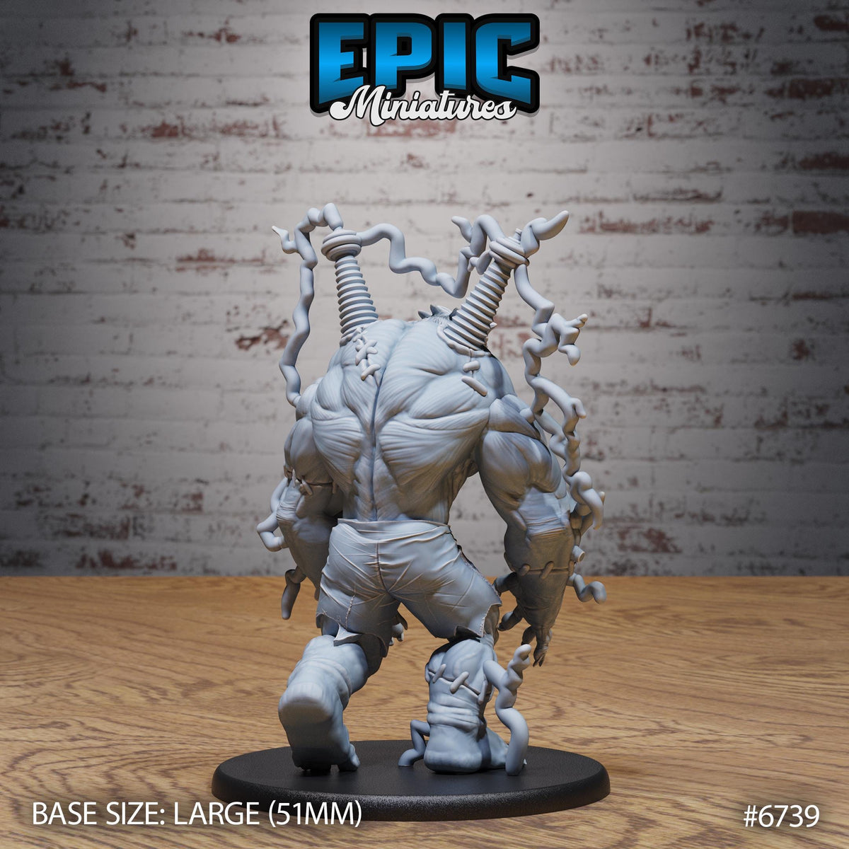 Electric Frankenstein Option #6739 back DND miniature Lich Lords Crypt 16k resin