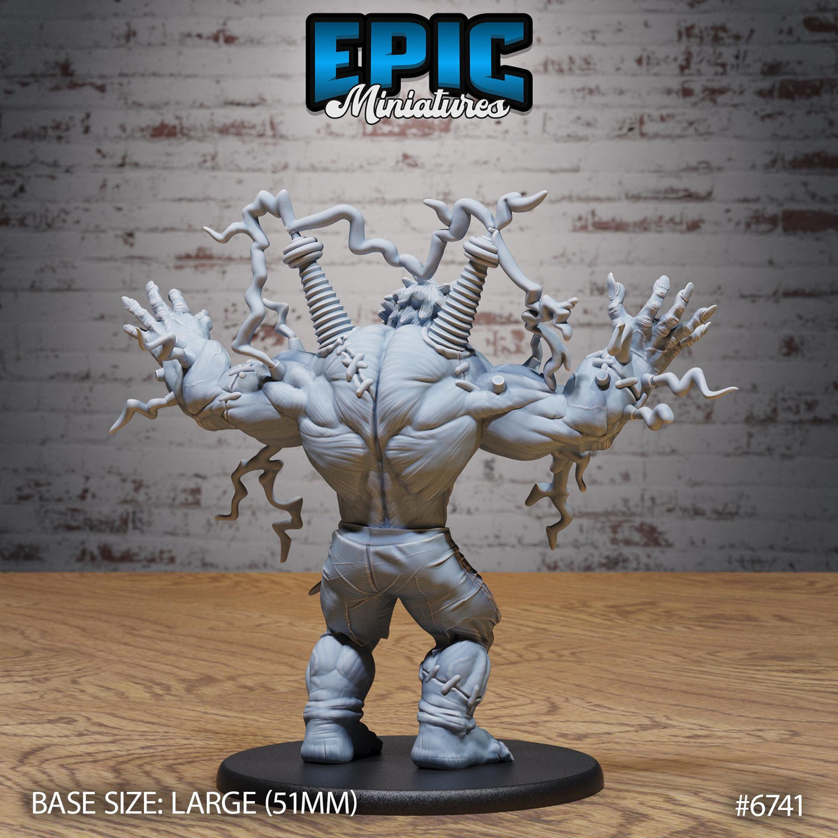 Electric Frankenstein Option #6741 back DND miniature Lich Lords Crypt 16k resin
