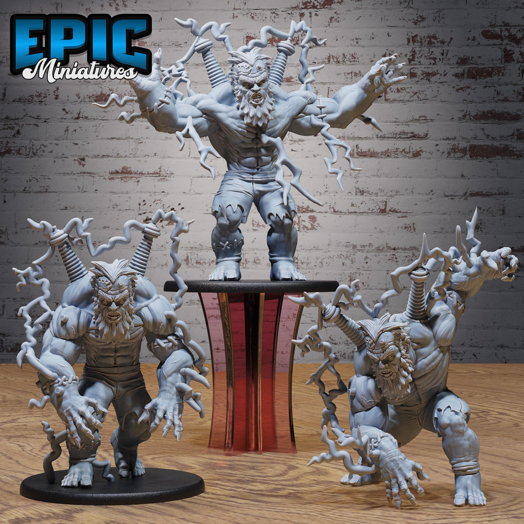 Electric Frankenstein Set of 3 DND miniatures group photo Lich Lords Crypt