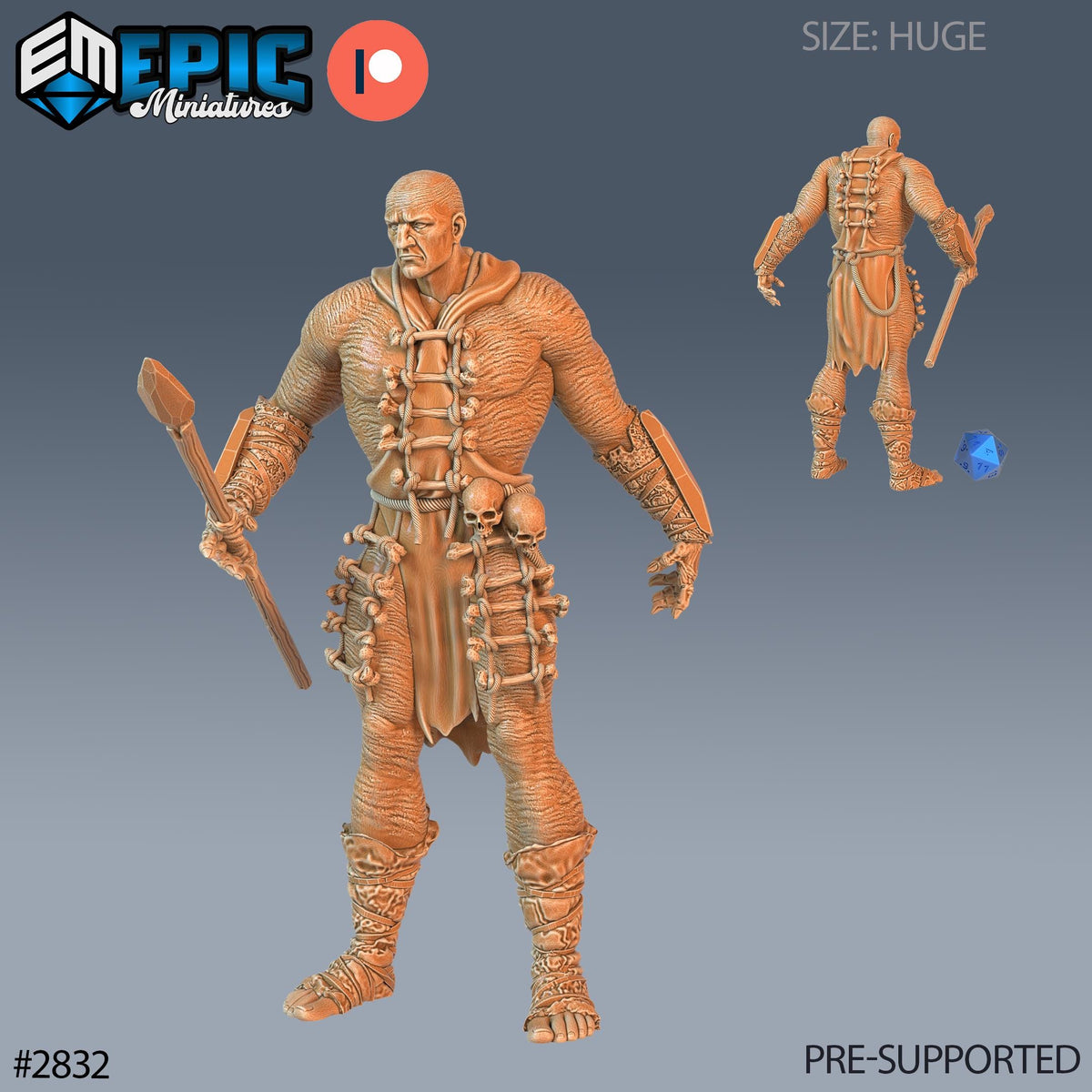 Jotunn Giant Tribe Option #2832 front DND miniature Viking Age 16k resin