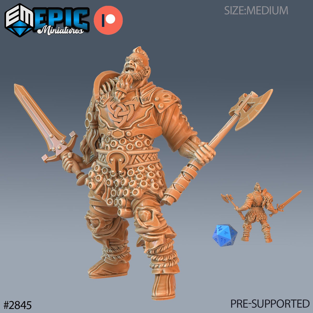 Viking Invader Option #2845 front DND miniature Viking Age 16k resin