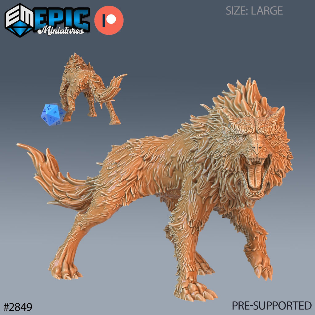 Fenrir Wolf Option #2849 front DND miniature Viking Age 16k resin