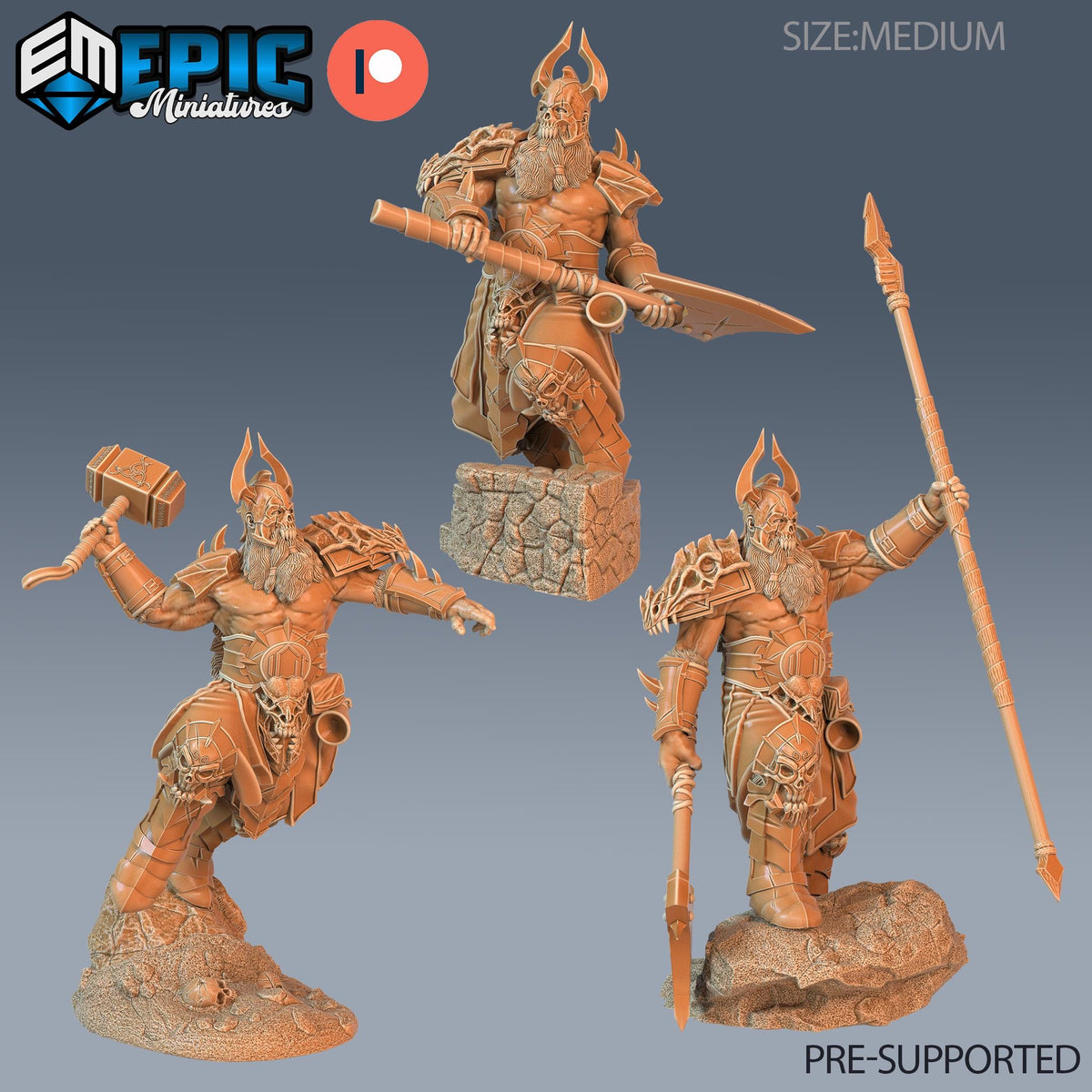 Viking Einherjar Set of 3 DND miniatures group photo Viking Age