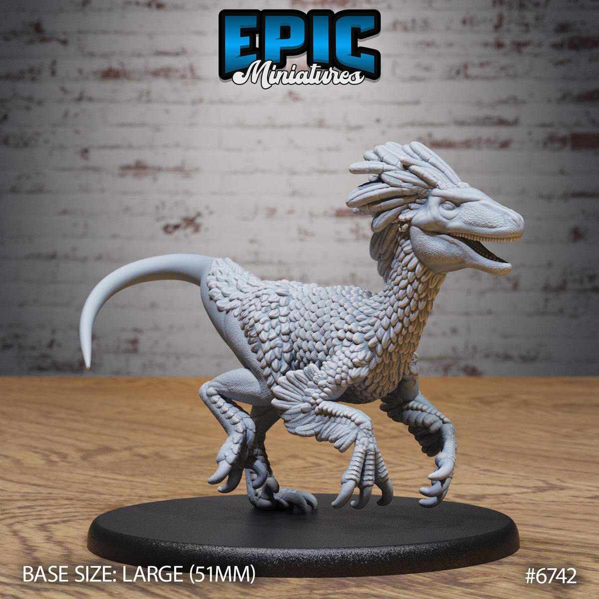 Raptor Option #6742 front DND miniature Primal Jungle 16k resin