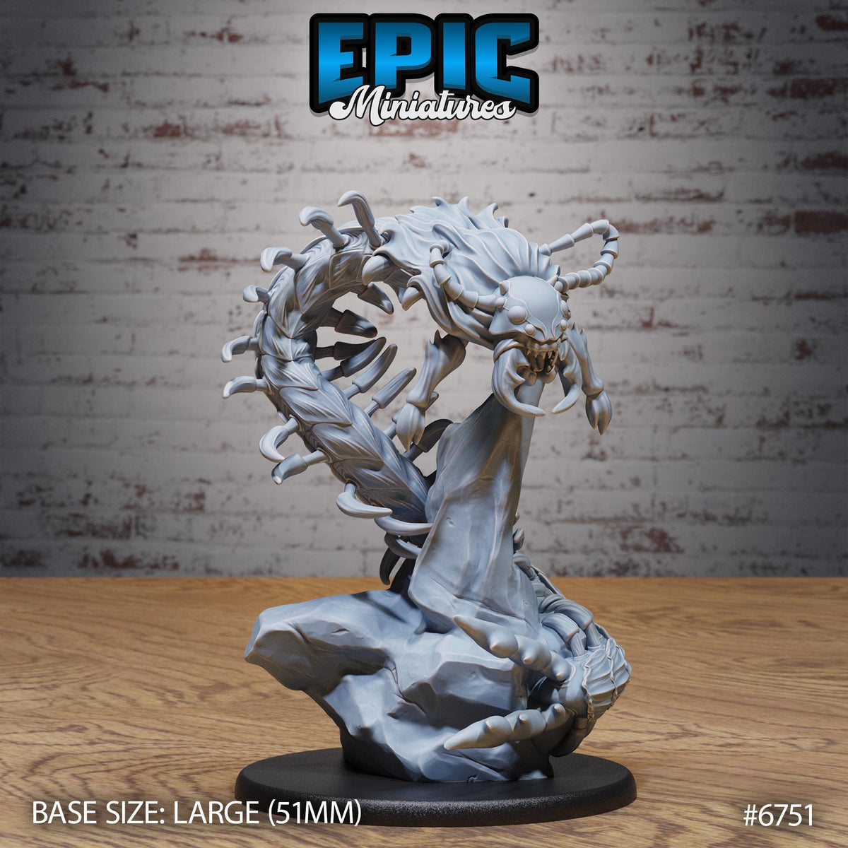 Primal Centipede Option #6751 front DND miniature Primal Jungle 16k resin