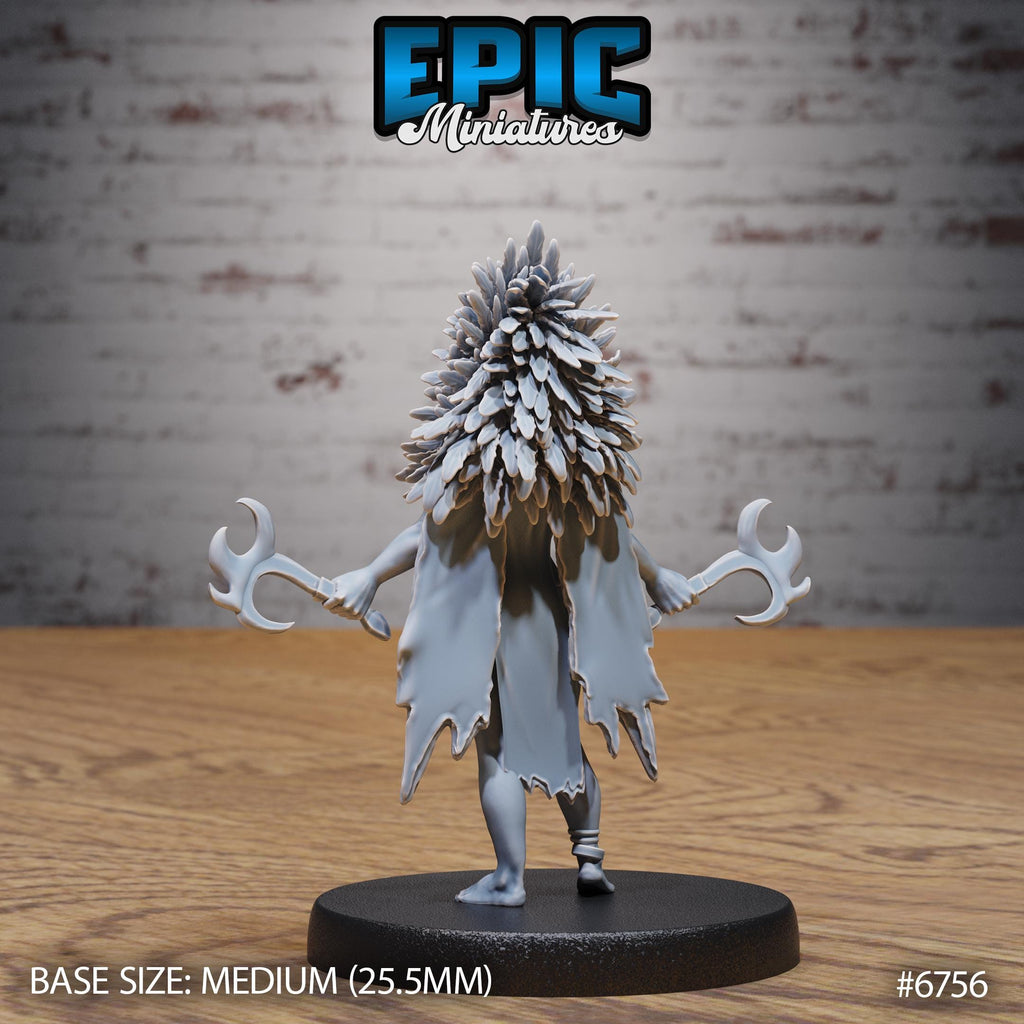Amazoness Raven Cleric back DND miniature Primal Jungle 16k resin