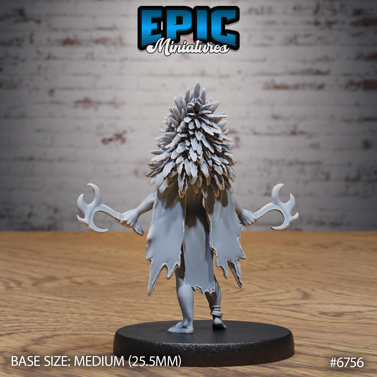 Amazoness Raven Cleric back DND miniature Primal Jungle 16k resin