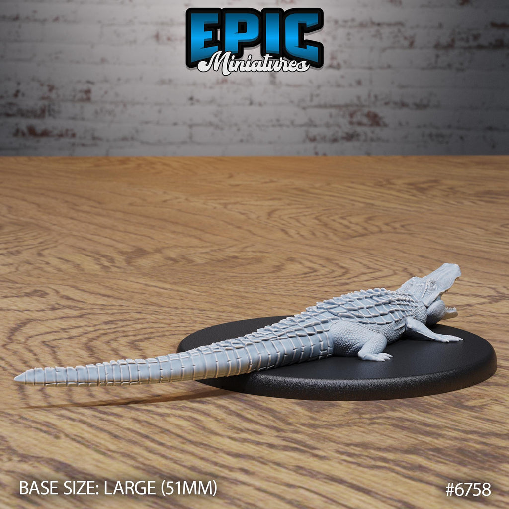 Alligator Option #6758 back DND miniature Primal Jungle 16k resin