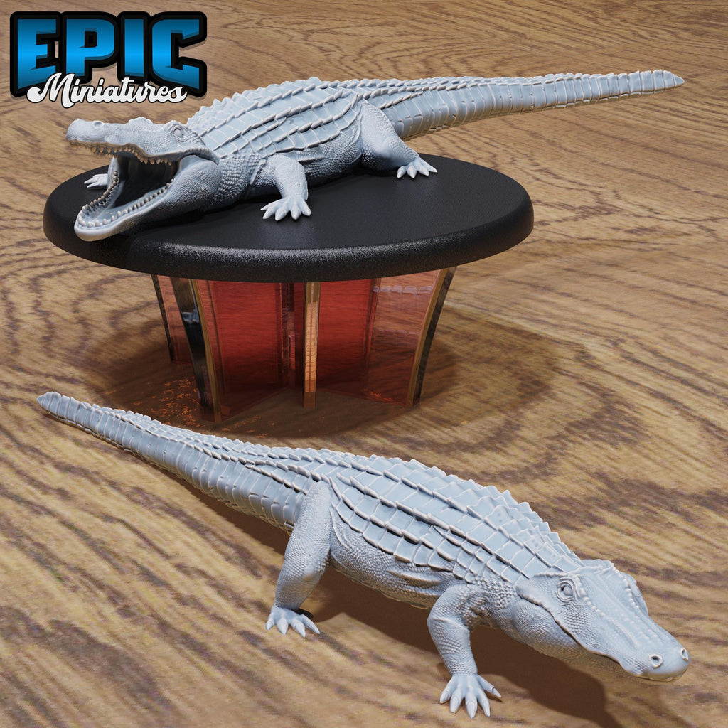 Alligator Set of 2 DND miniatures group photo Primal Jungle