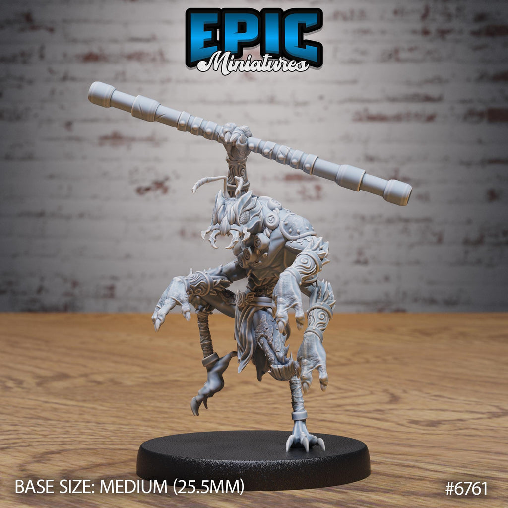 Thri Kreen Insectoid Monk Option #6761 front DND miniature Primal Jungle 16k resin