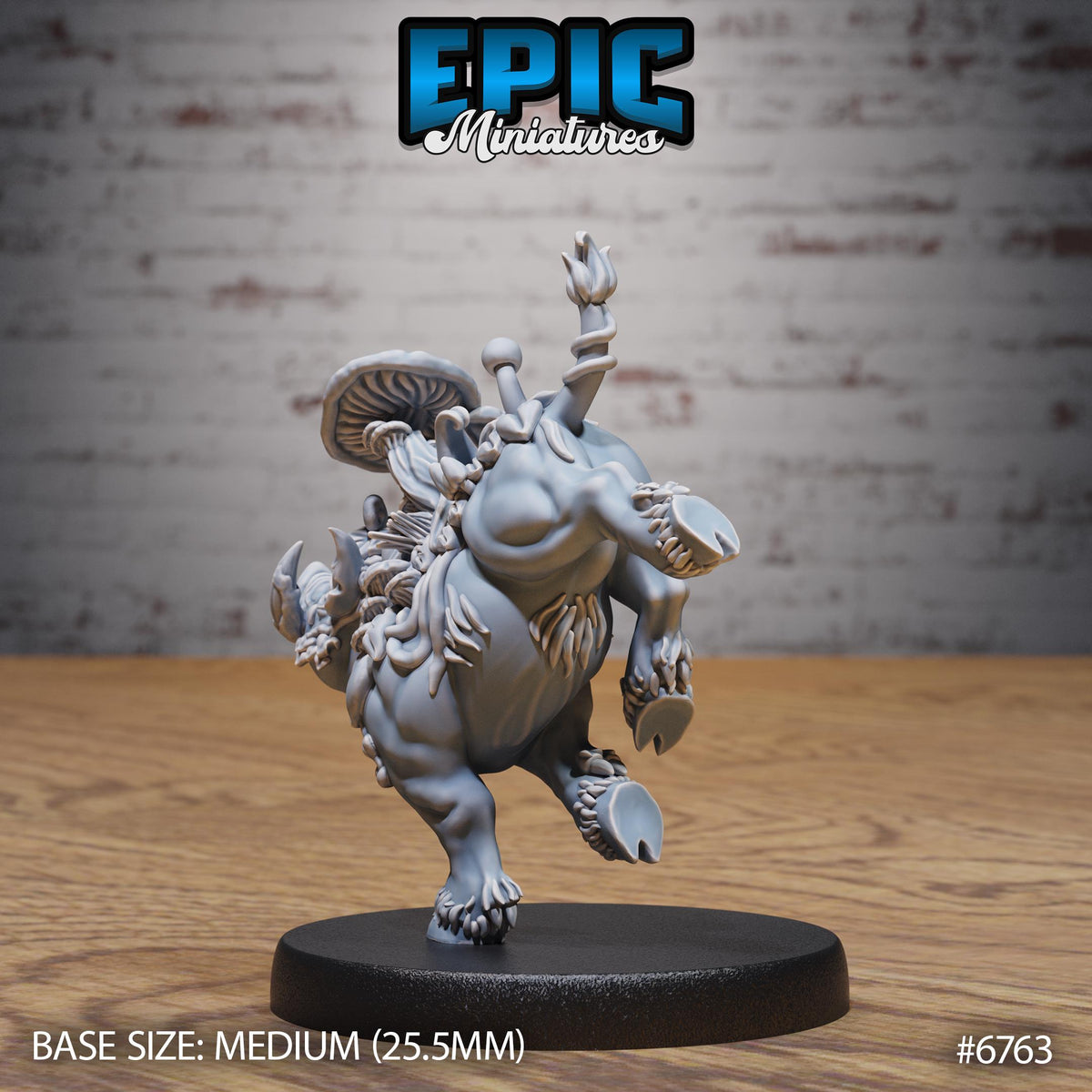 Mushroom Boar Option #6763 back DND miniature Primal Jungle 16k resin