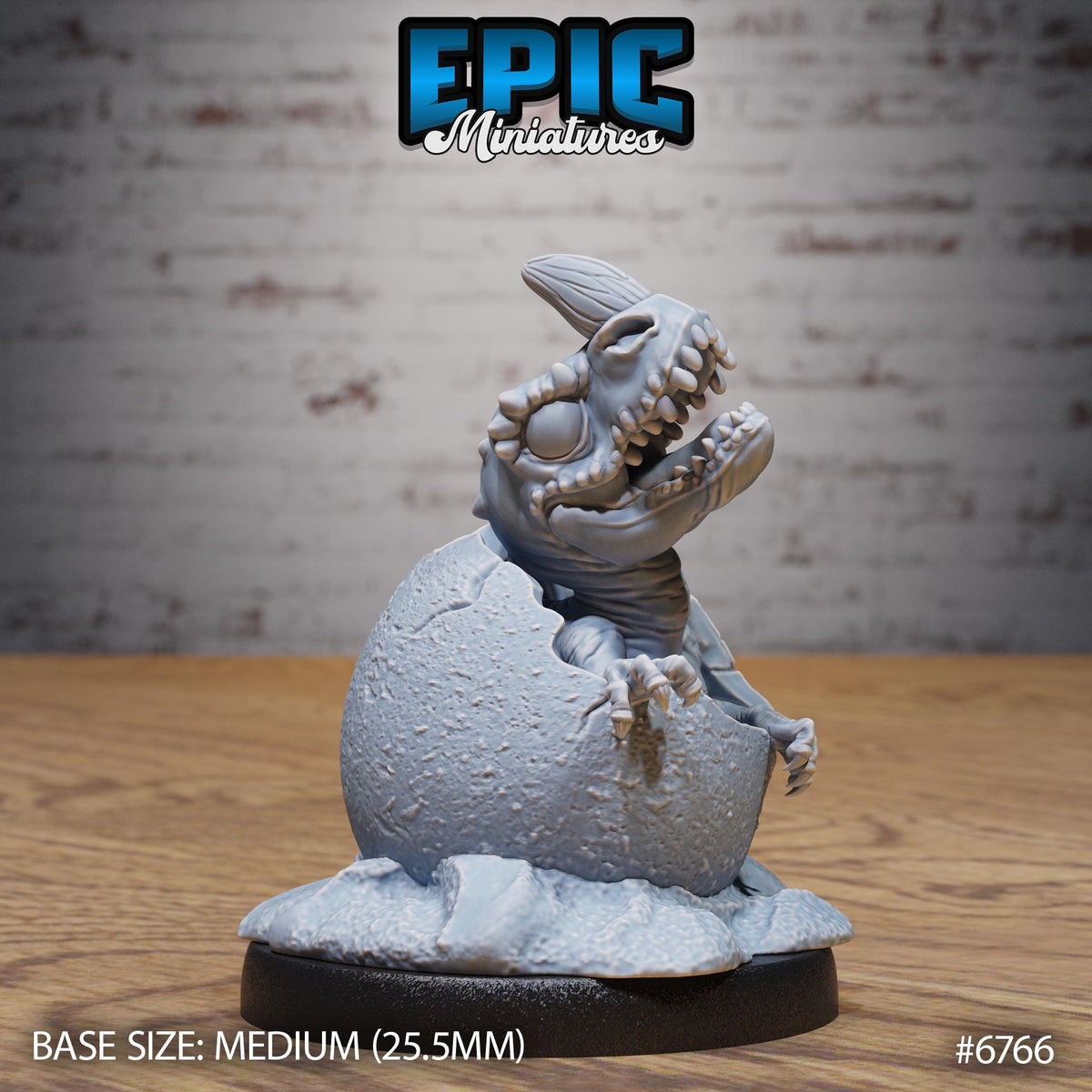 Dinosaur Hatchling Option #6766 front DND miniature Primal Jungle 16k resin