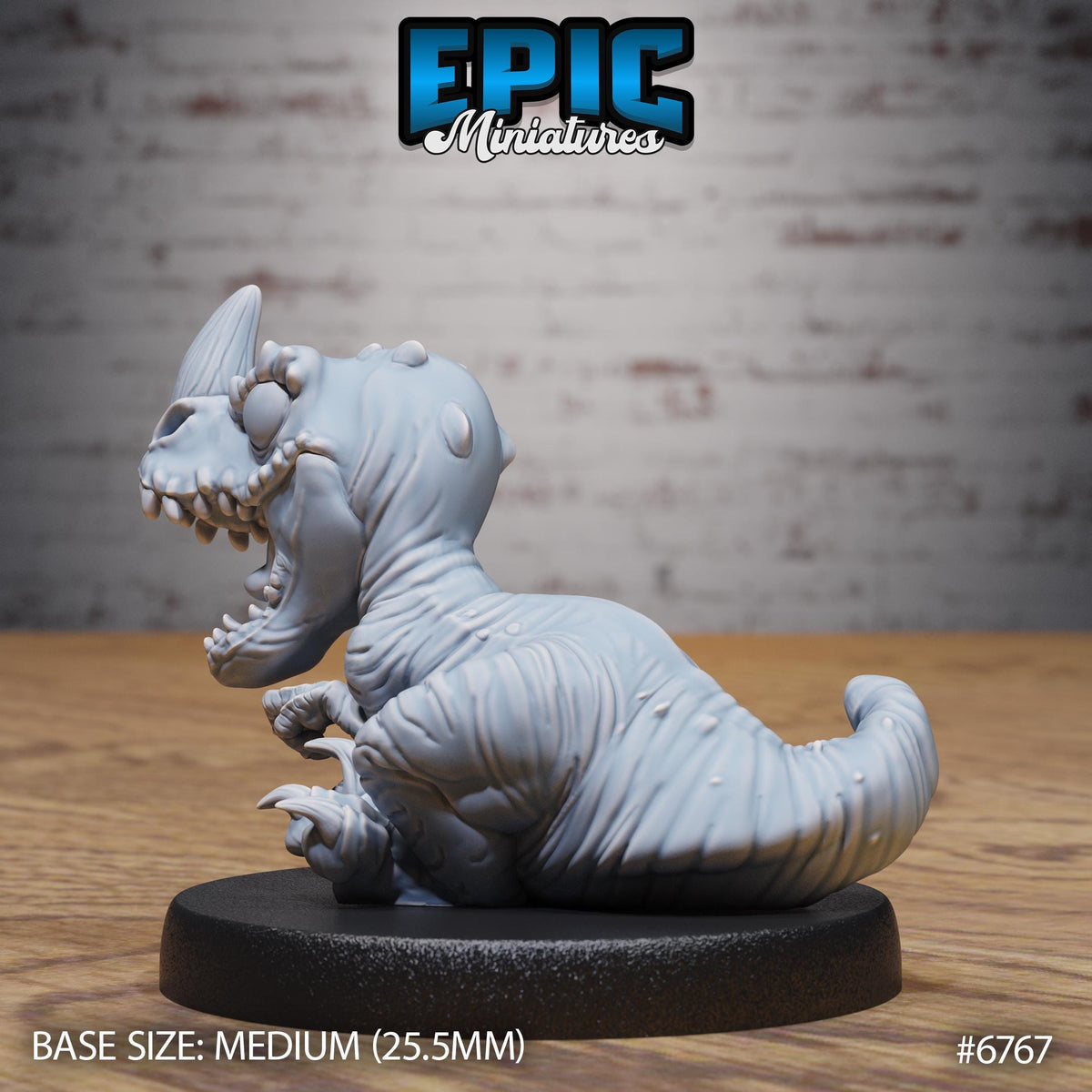 Dinosaur Hatchling Option #6767 back DND miniature Primal Jungle 16k resin