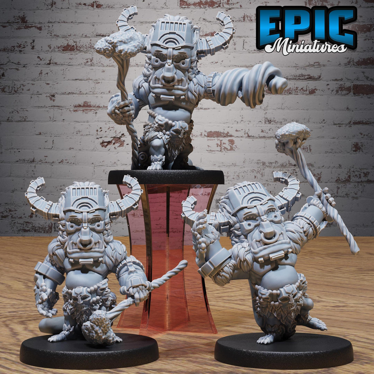 Void Shaman Set of 3 DND miniatures group photo Primal Jungle
