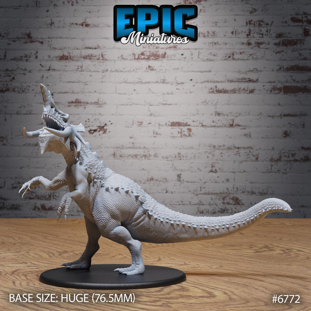Boneskull Rex Option #6772 front DND miniature Primal Jungle 16k resin