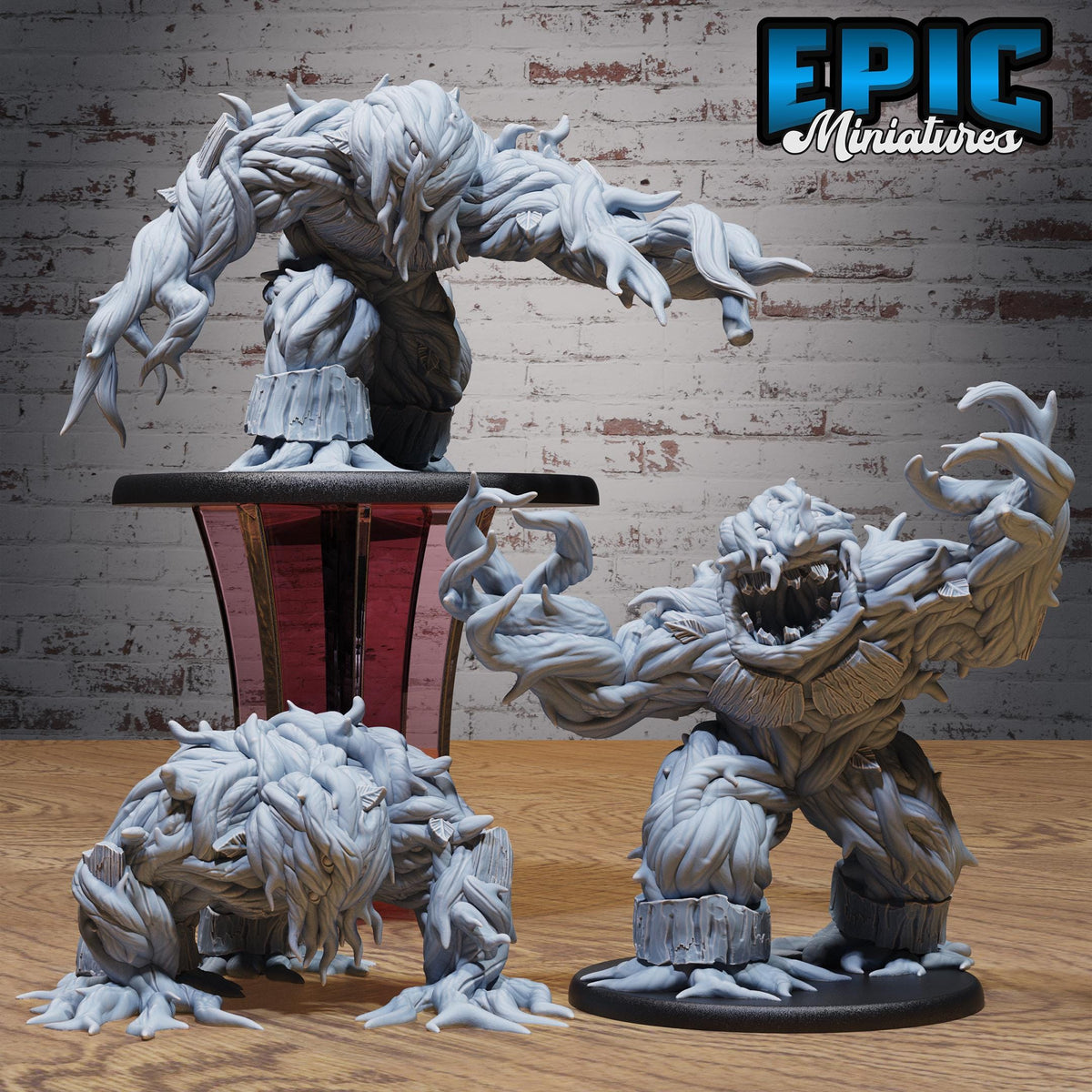Shambling Mound Set of 3 DND miniatures group photo Primal Jungle