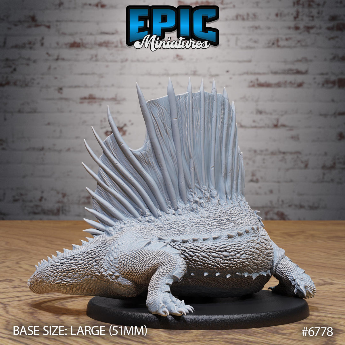Dimetrodon Option #6778 back DND miniature Primal Jungle 16k resin