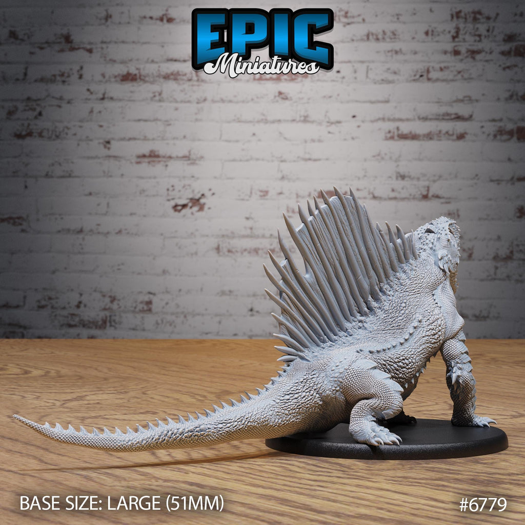 Dimetrodon Option #6779 back DND miniature Primal Jungle 16k resin