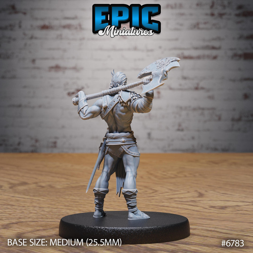 Axe Barbarian Option #6783 back DND miniature Primal Jungle 16k resin