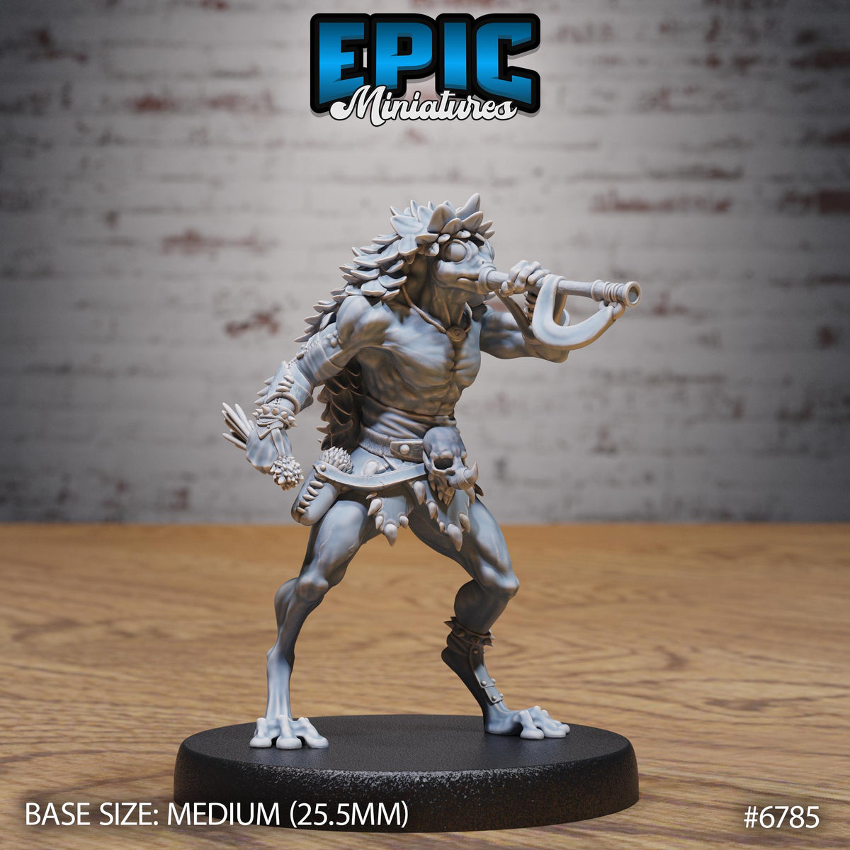 Frog Folk Hunter Set of 3 and 6 Option 1 No Headress back DND miniature Primal Jungle 16k resin