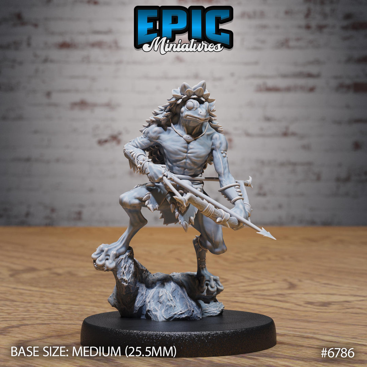 Frog Folk Hunter Set of 3 and 6 Option 2 No Headress back DND miniature Primal Jungle 16k resin