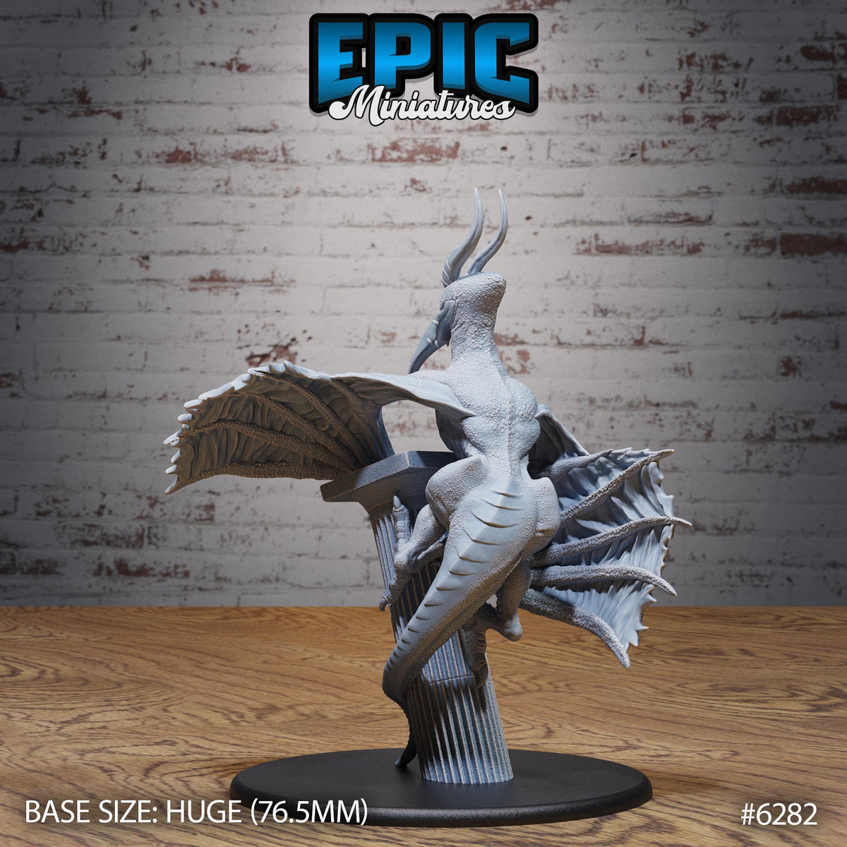 Cyclops Wyvern Option #6282 back DND miniature Beastly Champions 16k resin