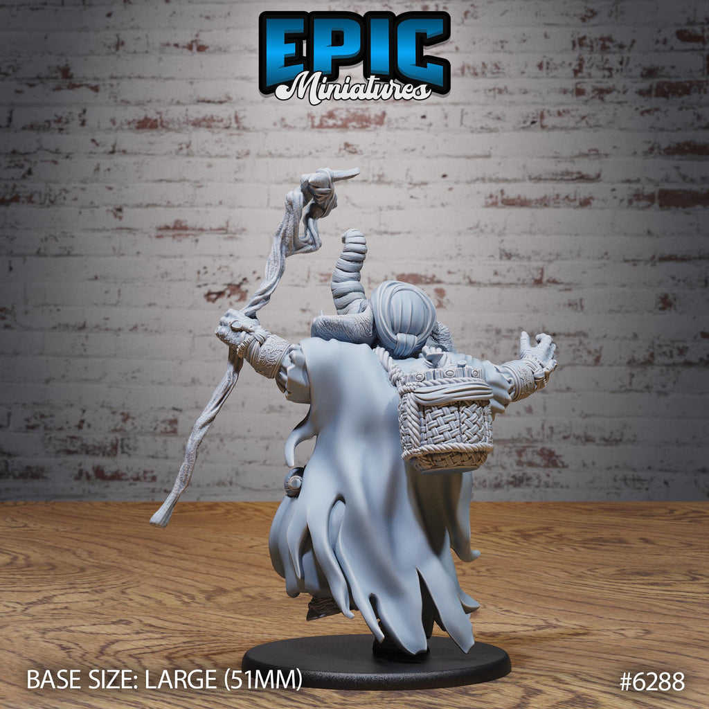 Elephant Folk Druid Option #6288 back DND miniature Beastly Champions 16k resin